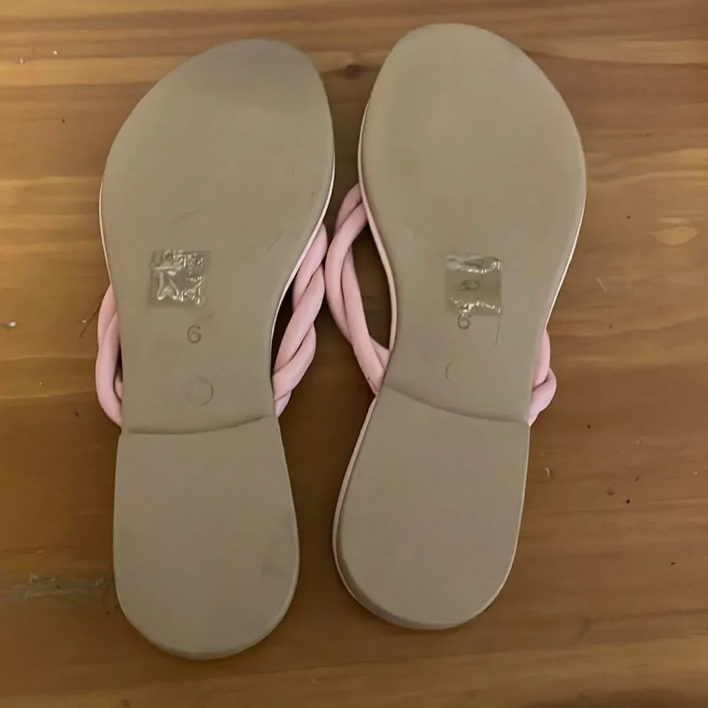 Saks Fifth Avenue Pink Thong Sandals